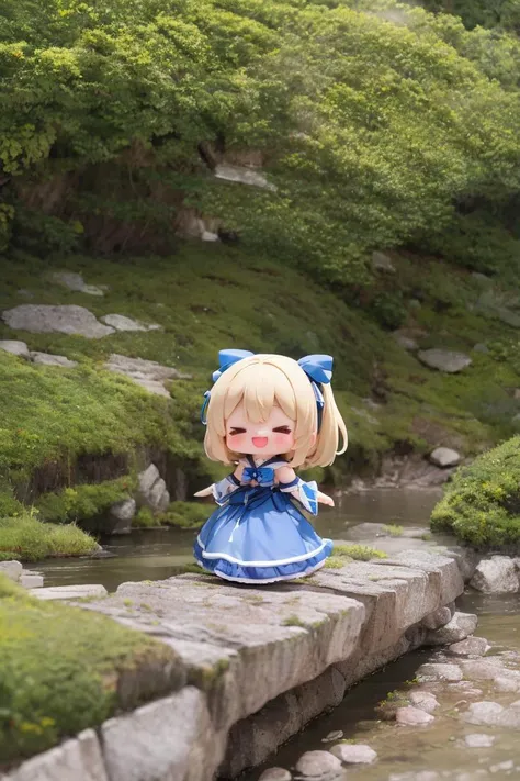 (masterpiece, best quality, ultra detailed),
1girl, solo, full body shot, cute, happy,
AGGA_ST019, chibi, <lora:HerrscherAGGA2023_Chibi_V1:0.8>,
<lora:hotarueye_comic1_type3:1.0>,
blue tone,