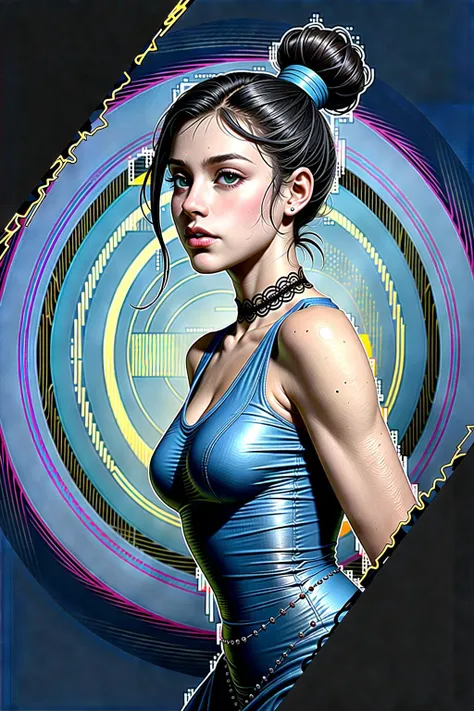 Epic art, masterpiece, (1girl) beautiful 27-year-old Polish woman, perfect body, black hair in messy bun, soft pale skin, beautiful green eyes, dark makeup, wearing black lace dress, RAW Photograph, soft lighting, high quality, cinematic full body shot, official art, unity 8k wallpaper, ultra detailed, beautiful and aesthetic, best quality, intricate details,(dynamic angle:1.4), a brutalist design, vivid colours, atmospheric, depth of field, dark and moody, trending on artstation
