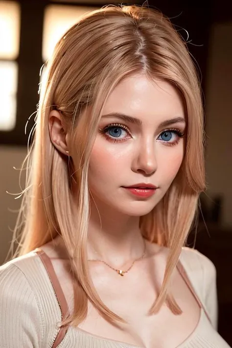 <lora:peachymilky:0.75>blushing embarassed peachymilky, petite slim tall body, bright blond long hair, slim face,
absurdes, mouth closed, balanced eyes,
(Best quality details:1.2),realistic,8K High definition,(1girl:1),Ultra Detailed,High quality texture,intricate details,detailed texture,finely detailed,high detail,extremely detailed cg,High quality shadow,Detailed face,Depth of field,Ray tracing,(a 25 age czech russian finnish french mix girl:1),small breast, tall_female, beautiful_legs, Glow Eyes,blush, perfect body,skinny,
blurry indoor background,
scruffy
Purse,
transparent
tight-fitting
turtlenech sweater,
