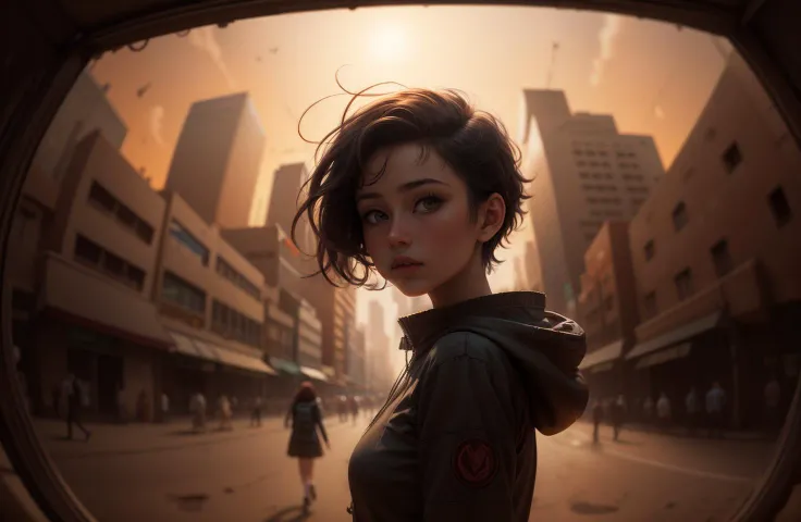 (fisheye_view, upper boby), 1girl, short hair, desert outfit, looking at viewer, desert city background, crowded street, dark theme, (dynamic angle:1.1), (cinematic lighting, depth of field),
 <lora:add_detail:0.7>