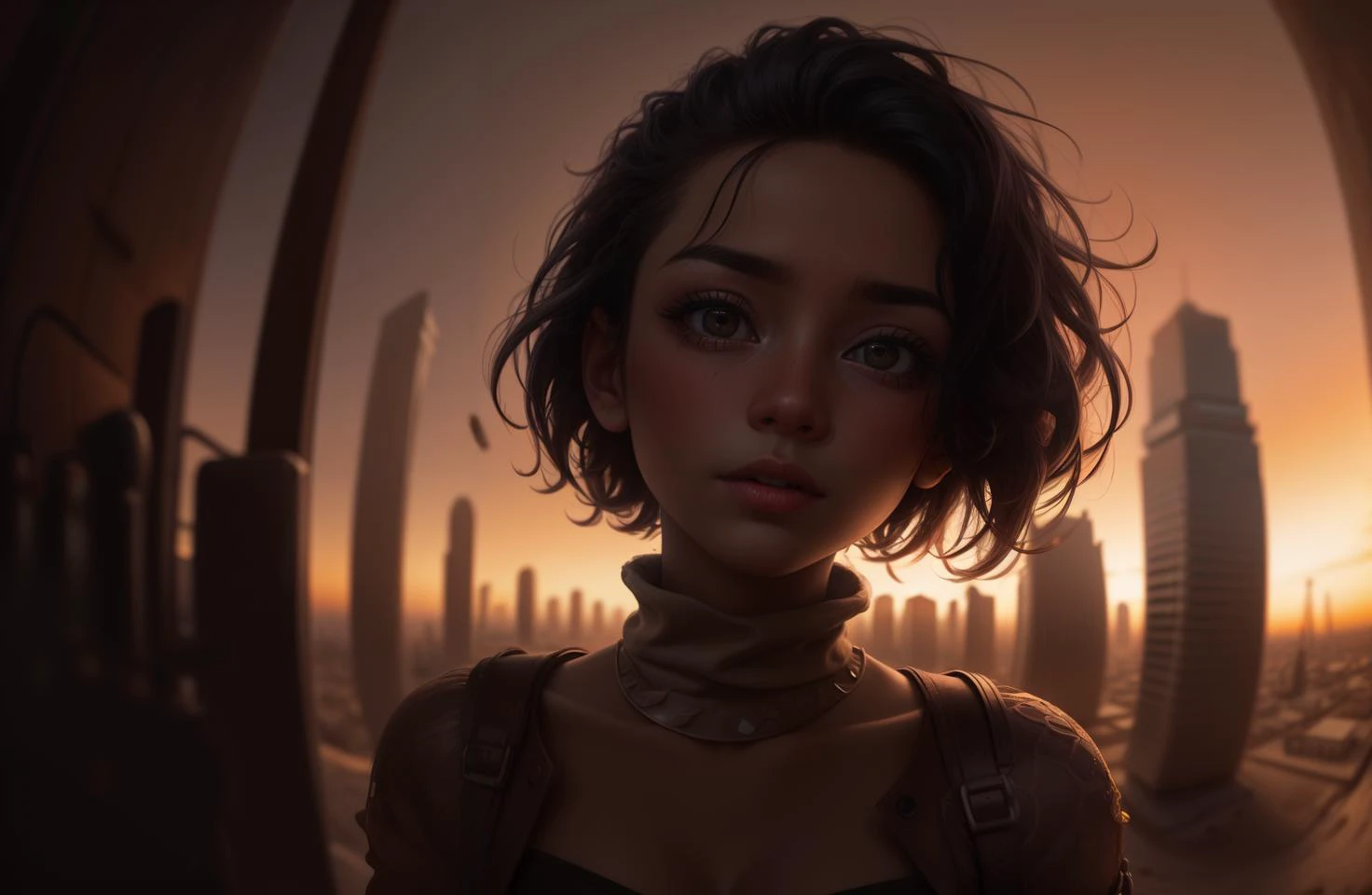 (fisheye_view, close-up), 1girl, short hair, desert outfit, looking at viewer, desert city background, crowded street, dark theme, (dynamic angle:1.1), (cinematic lighting, depth of field),
<lora:add_detail:0.7>