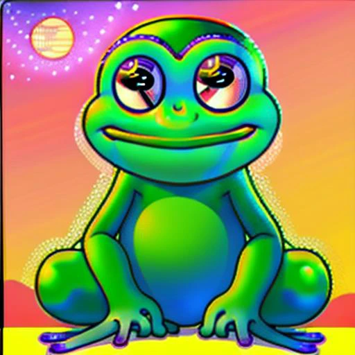 pepe the frog, kawaii-colors-style