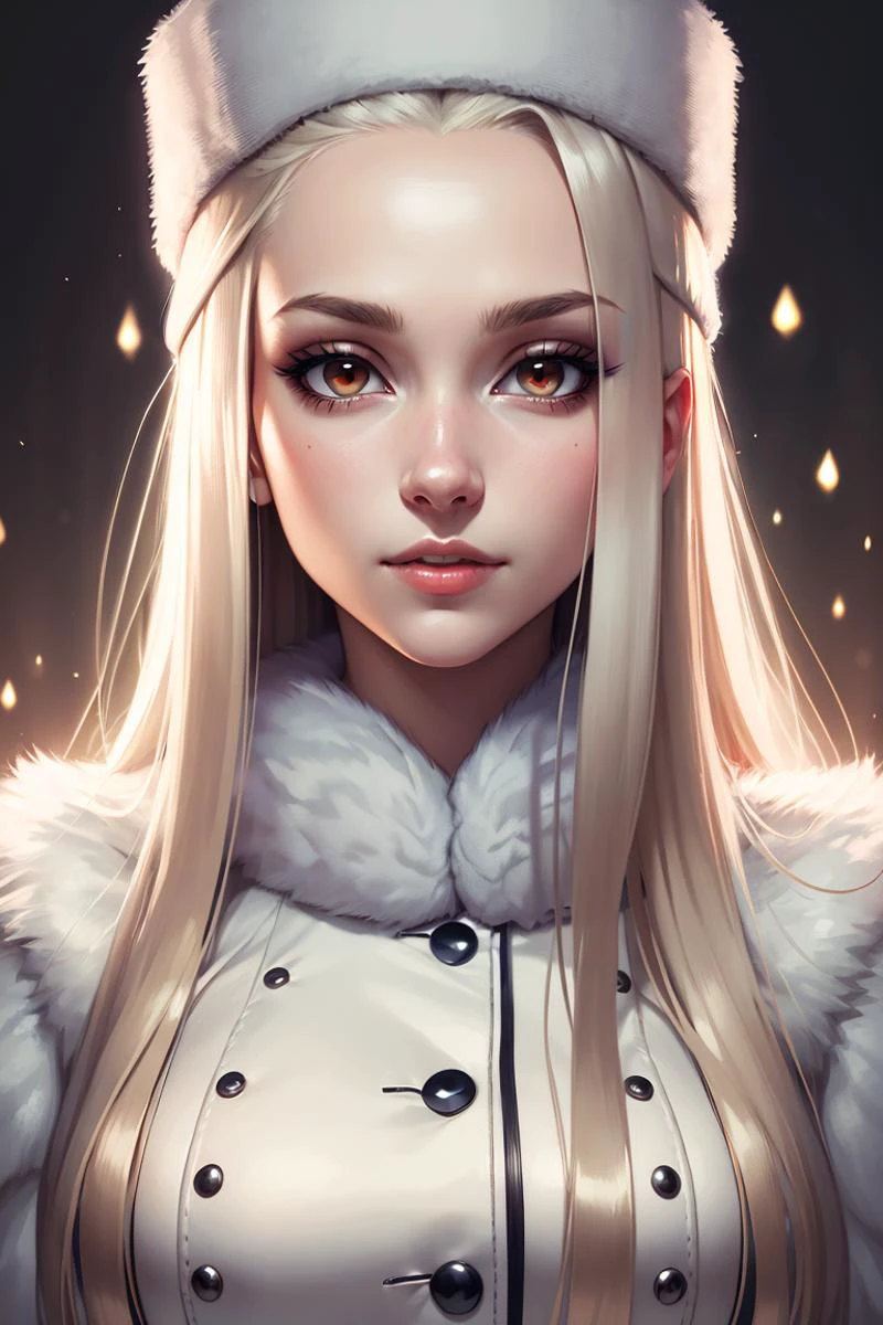 masterpiece, best quality, 1girl, beautiful face, Irisviel_von_Einzbern, fur coat, <lora:Irisviel_von_Einzbern_Combined:0.6>