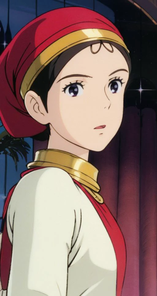Lomo of a 1girl of yo ('Adilah 'Abidah Nassar:1.3), Slicked Back hair, ghibli,