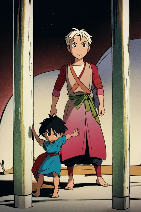 style of ghibli, A young boy who is cursed to turn into a dragon when he gets angry befriends a girl who is a princess of a hidden kingdom. They must work together to stop a war that threatens to destroy both their worlds