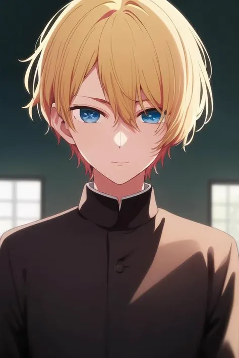 masterpiece, best quality, high quality, 1boy, solo, male focus, looking at viewer, upper body, <lora:hoshino_aquamarine:0.70>, hoshino_aquamarine,