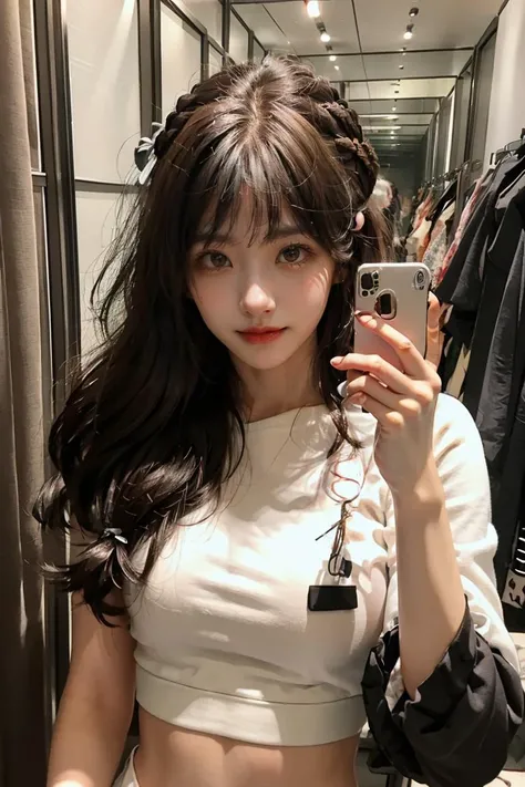 masterpiece, best quality, 1girl,long_hair,light smile, blunt bangs,looking at viewer,selfies,cowboy shot,(shot_hair:2),
(realistic:1.5), cinemagraph,<lora:2023-05-26_114104:0.6>