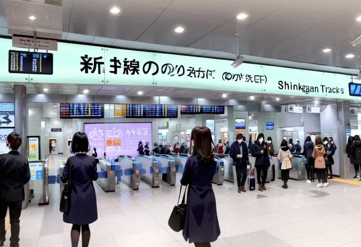 masterpiece, best quality, very aesthetic, absurdres,
shinosaka, norikaeguchi, ticket gate, multiple girls, 6+girls, indoors, skirt, ceiling light, uniform, real world location, train station, multiple boys, bag, tile floor, scenery, blue skirt, english text, tiles
<lora:shinosakaeki_norikaeguchi_SDXL_V1:1>