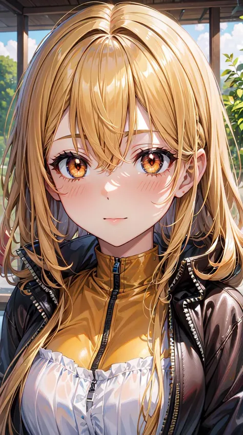 (masterpiece, best quality:1.4) BREAK 1girl,  orange eyes, flaxen hair, multi-tied hair