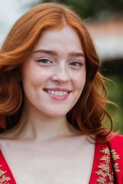RAW photo a stunning intricate (closeup) photo of jia_lissa smiling, (wearing nightwear), red hair, soft lighting, highly detailed face, (film grain, 35mm, sharp focus, dslr, bokeh, depth of field:1.1) <lyco:dnad_jia_lissa_locon_v1:0.8>