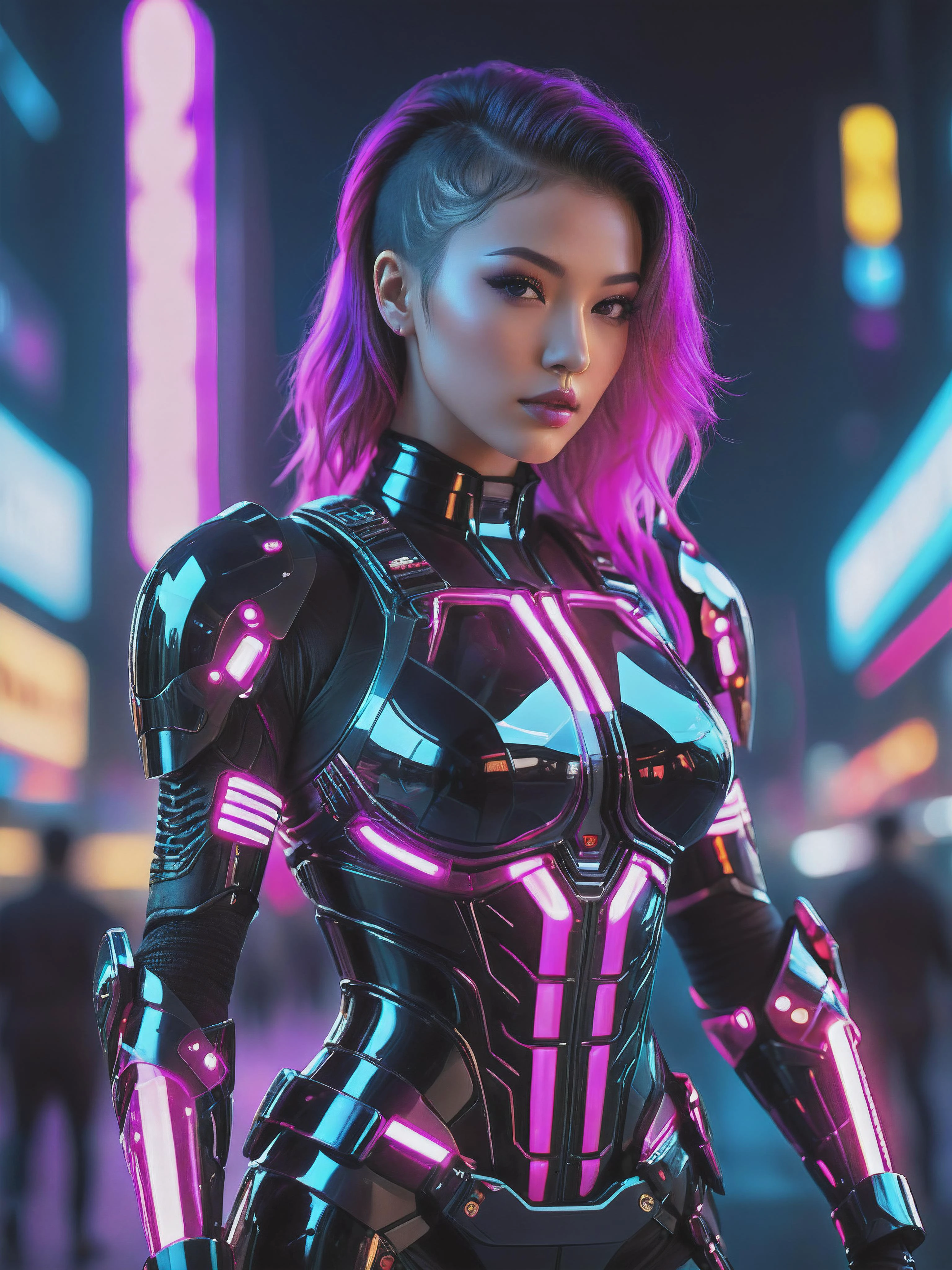 neonpunk style cinematic photo breathtaking Masterpiece, maximum fidelity, ultra high detail, ultra HD, Panavision Millennium DXL2 8k photograph of a (erotic neonpunk transparent glass combat armor led lit, red black yellow), transparent, led lit, glass bra <lora:Glass:0.8>, cyberpunk neonpunk, <lora:breastsizeslideroffset:-0.8> <lora:age_slider_v6:-1.8> <lora:AdvancedEnhancerXLv2:0.8> <lora:PeachFuzz:0.7> <lora:f412glass_base_c:0.6> <lora:GlassDevice:0.7> . 35mm photograph, film, bokeh, professional, 4k, highly detailed . cyberpunk, vaporwave, neon, vibes, vibrant, stunningly beautiful, crisp, detailed, sleek, ultramodern, magenta highlights, dark purple shadows, high contrast, cinematic, ultra detailed, intricate, professional, ((award winning,full body photo of person,)), (8k, RAW photo, best quality, ultra high res, photorealistic, masterpiece, ultra-detailed, Unreal Engine),highres, masterpiece , Photo, (sharp focus:1.2), (realistic:1.3),(photorealistic:1.3),ultra-detailed, (high detailed skin:1.2), 8k uhd, dslr, soft lighting, high quality, Fujifilm XT3, best quality, beautiful lighting,cinematic lighting , depth of field. 4K, HDR. by (Jeremy Lipking:1.1)