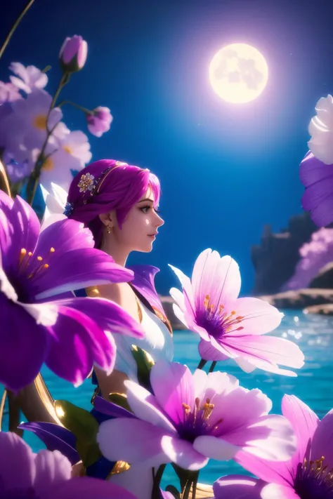 1girl, fantasy Water color painting, crowded indoors and flowers, Brocore, stylized, side-profile of a Homely Velvet ("The Muse of Experience":1.3) , Sunny, soft focus, Visual novel, Relaxed, Moonlight, 50mm, BW, dripping with Vibrant, icon style, extremely detailed CG Unity 8k wallpaper, extremely beautiful, (by Rob Browning:1.0)