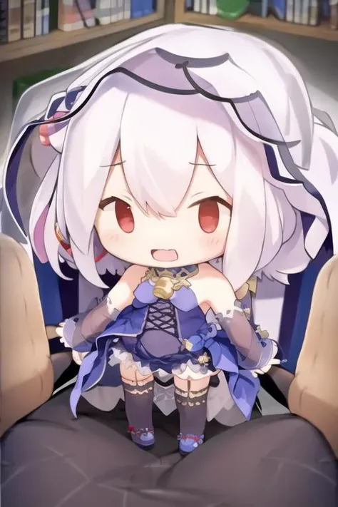 <lora:[LoHa]åå¹´æ¦äºã¢ã¤ã®ã¹Aigis-æãè© ãèã½ã©ã¹solasu (With multires noise version):1>,  <lora:fufu:1.2>,  masterpiece, best quality, fufu,character doll, chibi, thighhighs, veil, bare shoulders, bridal gauntlets, garter straps, dress,covered navel,