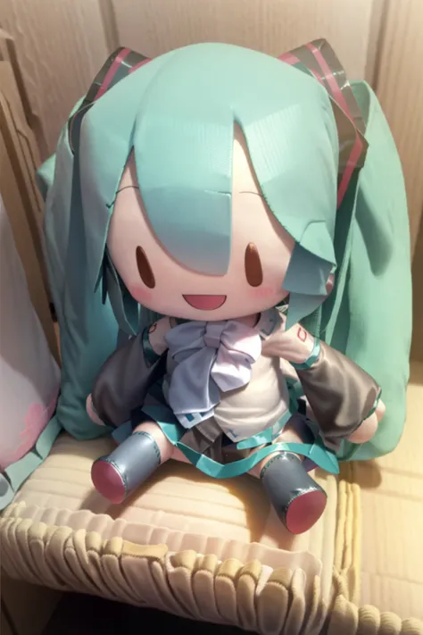 masterpiece, best quality,fu1fu,(character doll),(chibi:1.2),hatsune miku,