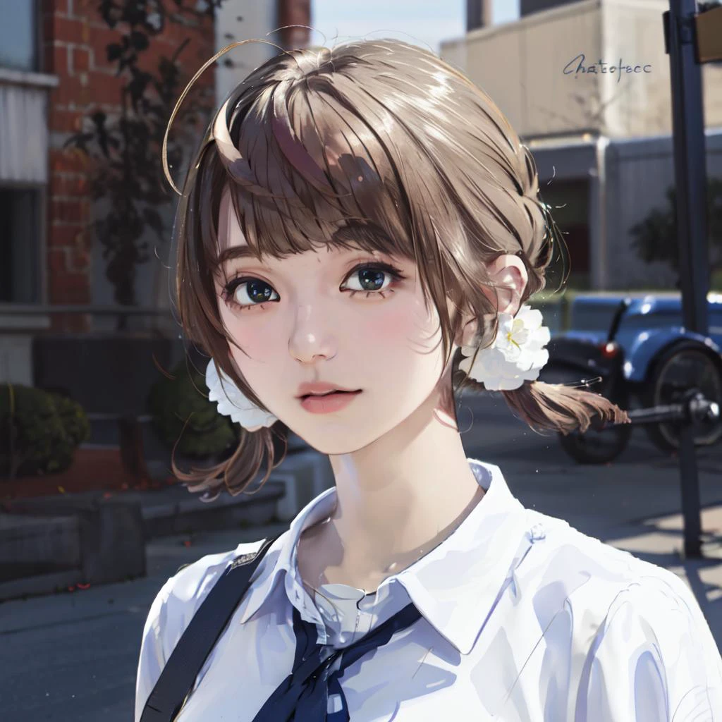 masterpiece, best quality (photograph, photorealistic:1.2), <lora:shigure_ui_v2:1> ui2, 1girl, <lora:Asuka:0.6> white shirt,