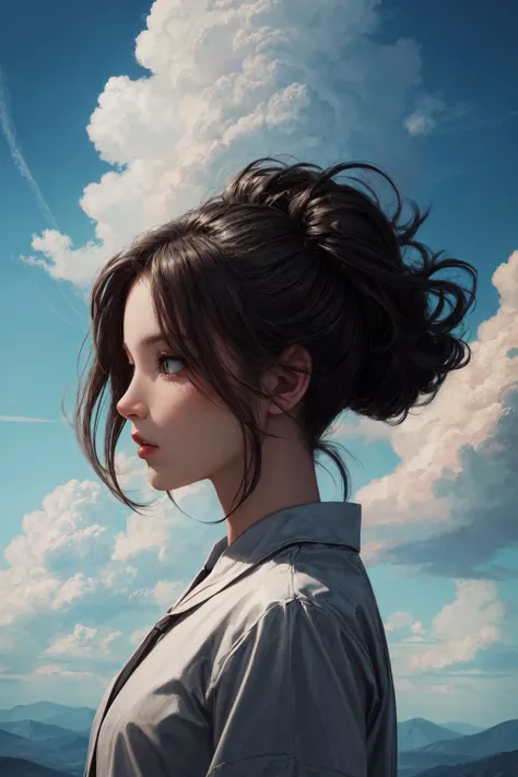 a beautiful artwork illustration, Pencil hovering around breathtaking clouds, high contrast, high contrast, high contrast, vibrant colors, vivid colors, high saturation, by Greg Rutkowski and Jesper Ejsing and Raymond Swanland, featured on artstation, wide angle, vertical orientation, <lora:GoodHands-beta2:1> <lora:hairdetailer:0.4> <lora:add_detail:0.7> <lora:detailed_eye:0.4>
