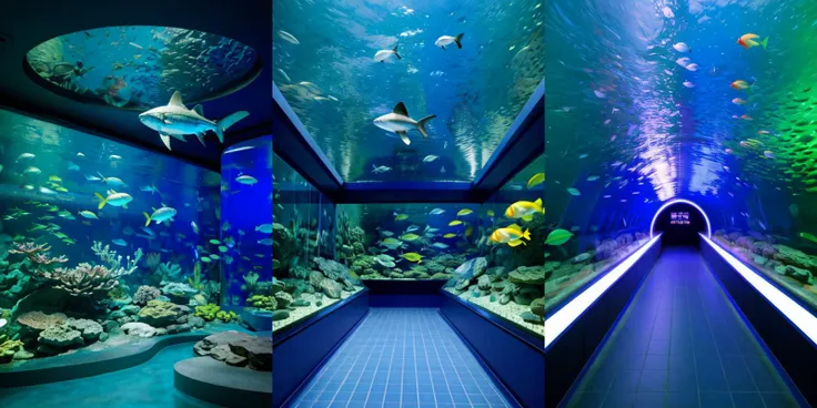 (otherworldly), highly insanely detailed, masterpiece, top quality, best quality, highres, 4k, 8k, RAW photo, (very aesthetic, beautiful and aesthetic),
__lazy-wildcards/subject/interior/aquarium/prompts__,
<lora:aquarium-v1:0.5>,
1girl, solo,
__lazy-wildcards/dataset/background-color__,âââ