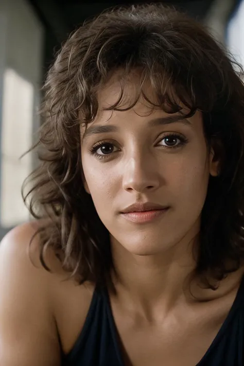 portrait of Jennifer Beals <lyco:Jennifer Beals:0.8>, epic (photo, studio lighting, hard light, sony a7, 50 mm, matte skin, pores, colors, hyperdetailed, hyperrealistic)