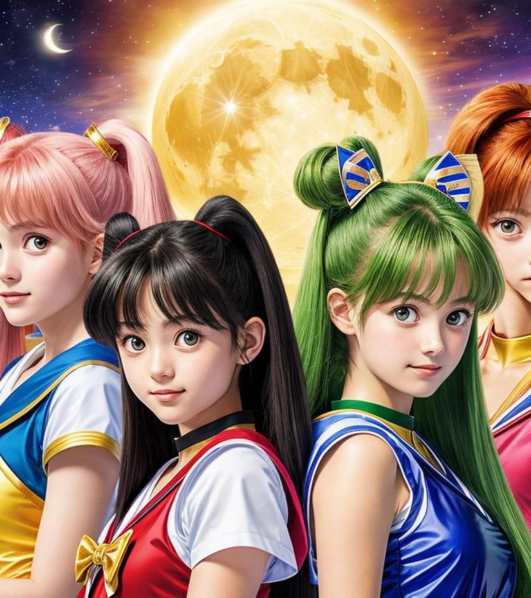 The main character is Usagi Tsukino, a clumsy and seemingly ordinary girl who discovers that she is the reincarnation of Sailor Moon, the legendary warrior of love and justice. Usagi is joined by other Sailor Guardians, including Sailor Mercury, Sailor Mars, Sailor Jupiter, and Sailor Venus, each of whom possesses unique powers and abilities. Together, they fight evil forces, protect the world from various threats, and search for the Moon Princess.