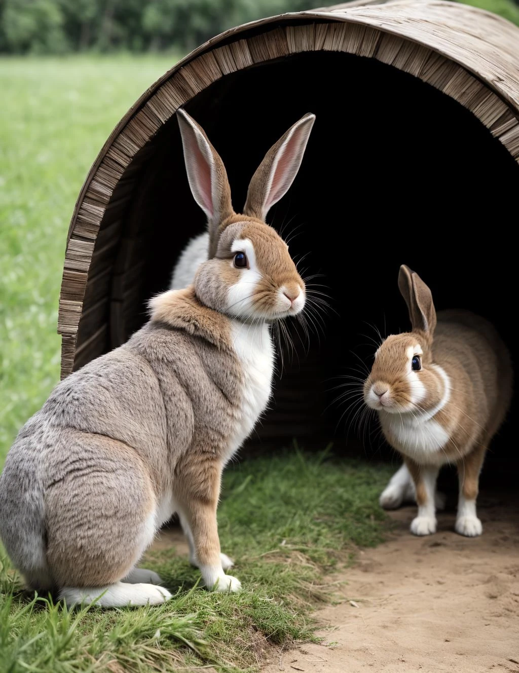 Physical Characteristics: Rabbits typically have soft fur, long ears, and strong hind legs built for hopping and jumping. Their teeth grow continuously, which requires them to gnaw on things to keep them from becoming too long.
Diet: Rabbits are herbivores and primarily eat plants, including grasses, leaves, and vegetables. Their diet is high in fiber.
Reproduction: Rabbits are known for their prolific breeding. They reproduce quickly, with a short gestation period, and a female rabbit is called a doe, while a male is called a buck.
Burrowing: Many rabbit species are known for digging burrows, which they use for shelter and protection. These burrows are often complex systems of tunnels.
Behavior: Rabbits are generally crepuscular, which means they are most active during dawn and dusk. They are social animals and may live in groups.
Pets: Some rabbit species, such as the domesticated European rabbit, are kept as pets. They are known for their docile and friendly nature when properly cared for.
Cultural Significance: Rabbits have various cultural associations and are often used as symbols in literature, folklore, and mythology. The Easter Bunny, for example, is a well-known character associated with Easter celebrations.
Conservation: While rabbits are not endangered as a species, some specific species or populations are threatened by habitat loss and hunting.