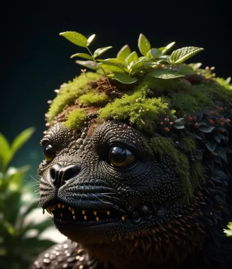 Cute creature from Space. terraforming. Alien Flora, photography, close-up, hyper detailed, trending on artstation, sharp focus, studio photo, intricate details, highly detailed,detailed face, detailed skin