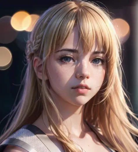 warrior girl, hair blonde gradient, looking at viewer, (RAW Photo, cg unity, photography, ultra realistic details, sharp focus, detailed skin,4k, high-res, masterpiece, best quality:1.1), (realistic, photo-realistic:1.37) (8k,4k, UHD, high resolution, professional, cinematic, movie, dramatic, noise), (detailed background:1.25), bokeh anamorphic depth of field blur background,