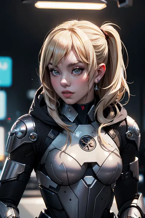 1 Mechanical Lady、((super realistic details))、portlate、globalillumination、Shadow、octan render、8K、ultrasharp、metals、Details of complex ornaments、cold color、Egyptian Detail、Internal skeleton frame highly intricate detail、Realistic light、CGSoation Trends、radiant eyes、Facing the camera、neon details、Mechanical limbs、blood vessels connected to tubes、Mechanical vertebrae attached to the back、mechanical cervical attaching to neck、sitting on、Wires and cables connecting to the head 超A high resolution Mono eye glowing red