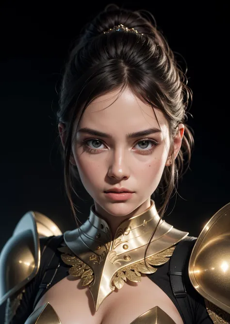 Up close photo of a dangerous assassin mysterious, serious expression, long black ponytail, tight bodysuit, night time rain, (luminous golden eyes:1.2), ((best quality)), intricate detailing, luminous back lighting, Cinematic, Filmic, medium shot, 4k, Front-light, Cinematic Lighting(night time:1.1), (rain:1.2), highly detailed skin, blood splatters, blood drops washing away in the rain, scars<lora:Elixir:1>