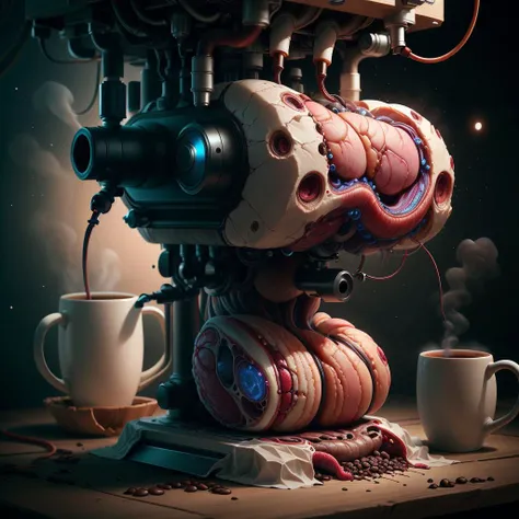 <lora:AnatomicTech-20:0.8>, AnatomicTech,glowing pulsing veins ,scifi
coffee machine , fantasy,coffee mug,
