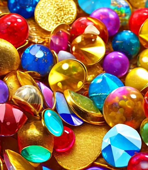 Bling, splash, explosion, gold, HD, Photo, Seashell, Cards, in Marbles, Puzzle, Toy, table