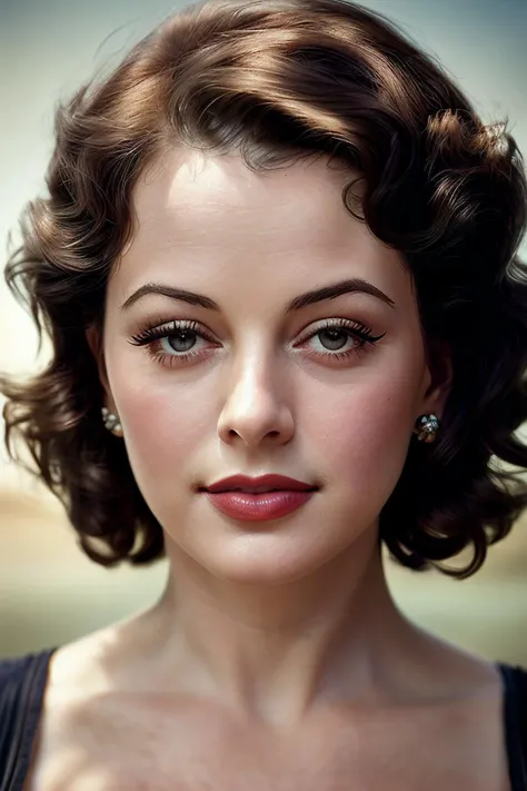 beautiful woman (EPH3dyL4m4rr:.99), (short hair:1.2), jewellery, ((portrait)), (closeup:1.2), ((from the waist up)), ((( simple backdrop :1.2 ))), natural skin texture, ((( vintage pinup :1.4))), ((1940s)) , 24mm, 4k textures, soft cinematic light, adobe lightroom, photolab, hdr, intricate, elegant, highly detailed, sharp focus, ((((cinematic look)))), soothing tones, insane details, intricate details, hyperdetailed, low contrast, soft cinematic light, exposure blend, hdr, faded, now, ("I've got a bad feeling about this.":1.1)