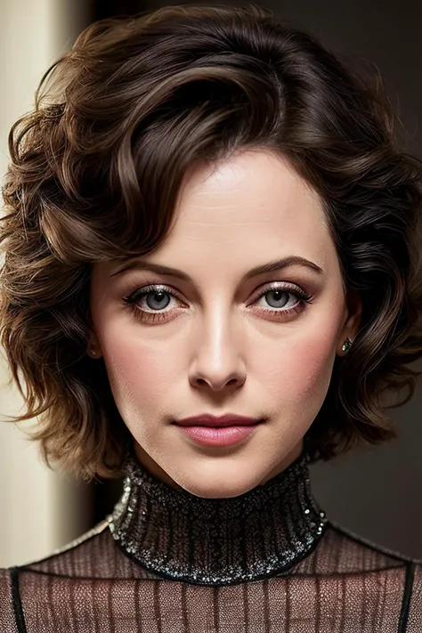 beautiful woman (EPH3dyL4m4rr:.99), (short hair:1.2), jewellery, ((portrait)), (closeup:1.2), ((from the waist up)), (((  lounge room:1.2 ))), natural skin texture, ( turtleneck:1.2), 24mm, 4k textures, soft cinematic light, adobe lightroom, photolab, hdr, intricate, elegant, highly detailed, sharp focus, ((((cinematic look)))), soothing tones, insane details, intricate details, hyperdetailed, low contrast, soft cinematic light, exposure blend, hdr, faded, now, ("I've got a bad feeling about this.":1.1)