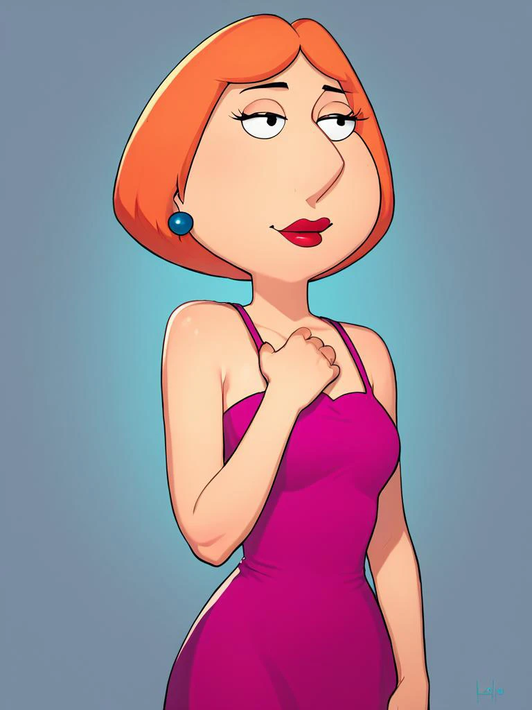 score_7_up, score_8_up, score_9, 1girl, solo, perfect face, perfect hands, <lora:Loispony1.0:1> lois,1girl, blue earrings, jewelry, short hair, solo, lipstick, makeup, orange hair, <lora:lo_dress_floral_style1_v2:0.7> lo_dress