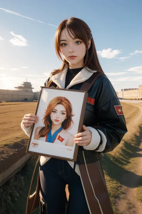 1girl, epic latte art, professional Airbrush painting of a majestic, Chibi Rusty ("The Fall of the Soviet Union":1.3) , plain Avant-Garde background, Shadowy grass and X-ray binary in background, at Twilight, shallow depth of field, Masterpiece, Surprising, Kinetic Pointillism, rim light, F/8, two colors, symbolism, Instagram, pixiv, unreal engine, (scene art designed by Fernand Cormon:1.1) , photography