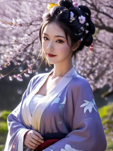best quality,(RAW photo:1.2),(masterpiece:1.4),(photorealistic:1.4),(highres:1.4),
1girl, long hair, braid, butterfly, depth of field, from above,
hanami, cherry blossoms, lake, beautiful detailed water, black hair, long eyelashes, 
 pureerosface_v1, hanfu,
 AESPAKARINA,