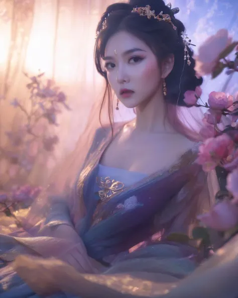1girl, film, bokeh, professional, 4k, highly detailed,large breasts,
real world,(hyperrealism:1.1),(scales of extreme detail:1.3),best quality, dingdall effect,1girl,fog,(sunlight exposure:1.3),(sunlight through the hair:1.3),long hair,(look looking at viewer:1.3),
(outdoors, Chinese, buildings, (mountain:0.8), cloud),
(sex:1.5),(nsfw:1.5),
(stochastic angle, stochastic pose,stochastic action),charming, alluring, seductive, erotic, enchanting, flowers, cleavag,exposed,camellia,
reflection,ray tracing,nebula,aura,flowy see-through costumes, flowy see-through headpieces, flowy see-through gowns,gold,
luxury, jewelry, ornate, necklace, bracelet, hairpin,embroidery,