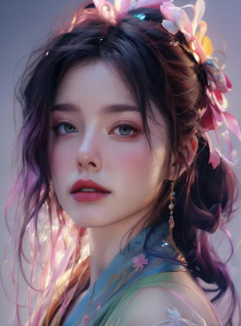 (masterpiece, top quality, best quality, official art, beautiful and aesthetic:1.2), (photorealistic, ultra realistic 8k CG), raw photo, photo:1.5, realistic:1.5, photorealistic:1.5, ultra highres, 8k, texture skin, realistic skin, detailed skin, highest detailed, extreme detailed, 8k wallpaper, colorful,
a beautiful woman, shoulder, hair ribbons, by agnes cecile, half body portrait, extremely luminous bright design, pastel colors, (ink:1.3), autumn lights . award-winning, professional, highly detailed, Classic Comic Style inked lines Cell Shading CCA approved
<lora:DetailedEyes_xl_V2:1>