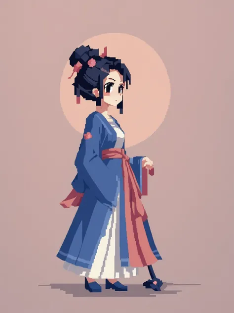 pixel-art a girl . low-res, blocky, pixel art style, 8-bit graphics