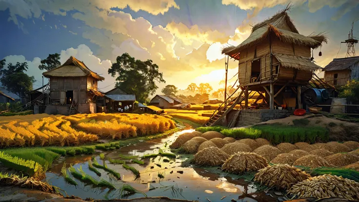 score_9,score_8_up,score_7_up,score_7,surreal,((giant rice:1.5)),enormous,(((chinese farmers rest under rice:1.1))),(((early morning))),piles of rice,unforgettable,fantasy,emotional depth. (vibrant masterpiece, (8k1.5), UHD, very detailed, high-quality, best artist,detailed textures, full view, atmospheric lighting, stunning visuals),granary,ear of rice,<lora:add-detail-xl:0.8>,<lora:detailed_notrigger:0.8>,<lora:Fant5yP0ny:0.6>,<lora:IPXL_v8:0.4>,<lora:MJ52:0.4>,<lora:EldritchRomanceIllustration_1.0.5:0.8>,