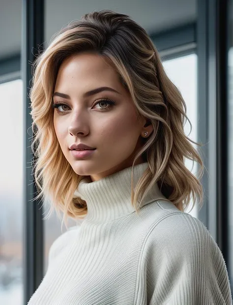 beautiful woman (jg_ashleyresch:.99), beautiful hair, winter lodge, elegant, snowing, natural skin texture, (fashionable fur coat), (turtleneck), sunset, cute smile, (Looking back over shoulder), 24mm, 4k textures, soft cinematic light, adobe lightroom, photolab, hdr, intricate, elegant, highly detailed, sharp focus, ((((cinematic look)))), soothing tones, insane details, intricate details, hyperdetailed, low contrast, soft cinematic light, exposure blend, hdr, faded<lora:more_details:.6> <lora:wowifierV3:.6>