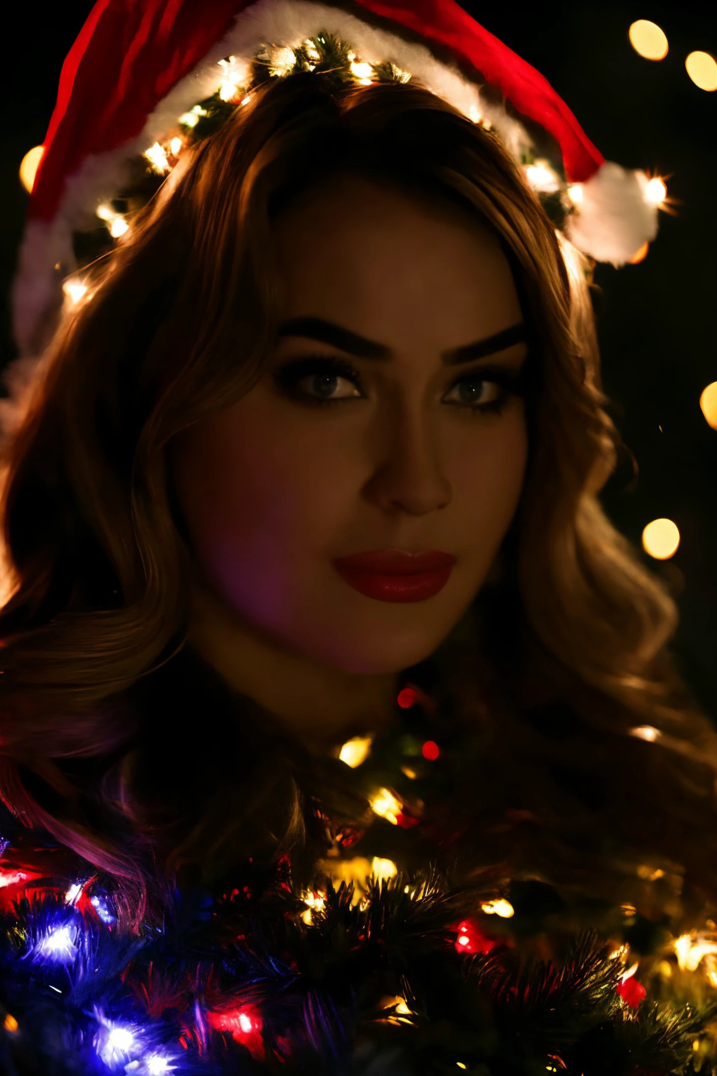 woman 20 years young, European, middle shot, closeup,
([Kate( :0)Upton|lucie wilde|katy( :0)perry]:0.9), 
christmas lights, <lora:dynamic_shot_55_hard_shadows_portrait:0.85>
home, night,
highres, high quality, high resolution, hd, 4k, masterpiece, realistic,
