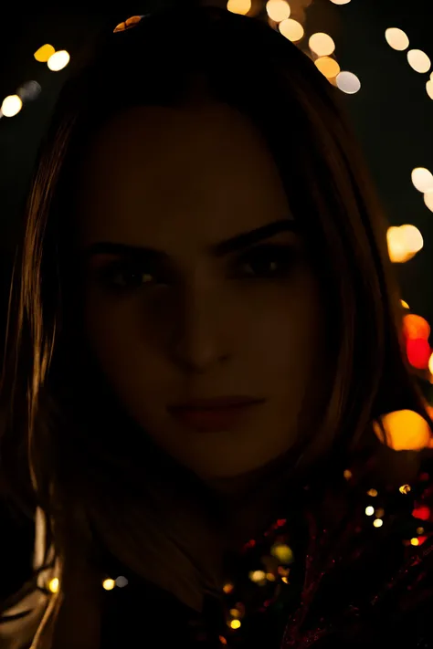 woman 20 years young, European, middle shot, closeup,
([Emily( :0)Ratajkowski|katie fey|emma( :0)watson]:0.9), 
christmas lights, <lora:dynamic_shot_55_hard_shadows_portrait:0.85>
home, night,
highres, high quality, high resolution, hd, 4k, masterpiece, realistic,