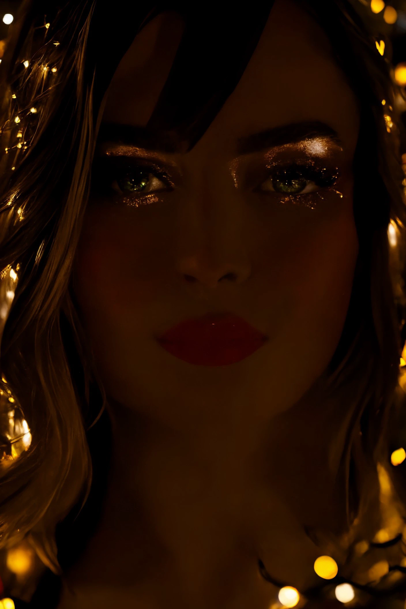 woman 20 years young, European, middle shot, closeup,
([Jennifer( :0)Lawrence|emily 18|charli( :0)xcx]:0.9), 
christmas lights, <lora:dynamic_shot_55_hard_shadows_portrait:0.85>
home, night,
highres, high quality, high resolution, hd, 4k, masterpiece, realistic,