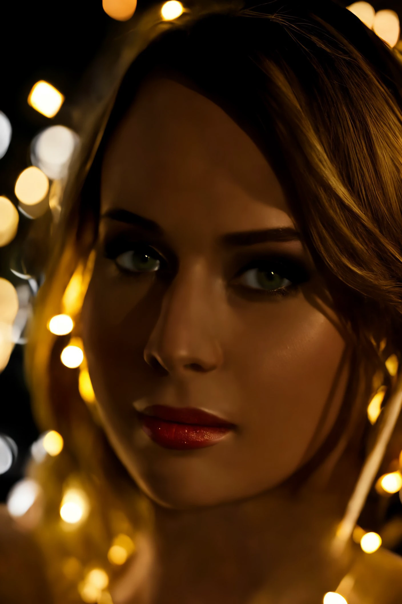 woman 20 years young, European, middle shot, closeup,
([Jennifer( :0)Lawrence|nicole aniston|ali(:0)zee]:0.9), 
christmas lights, <lora:dynamic_shot_55_hard_shadows_portrait:0.85>
home, night,
highres, high quality, high resolution, hd, 4k, masterpiece, realistic,