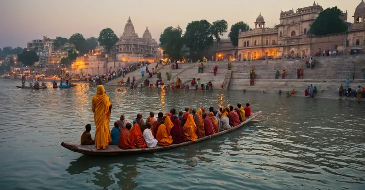 photograph a group of indian people in many colorful typical dresses are gathered at the edge of Ganges river, in India, (at sunset:1.3), golden hour, festivities, hinduism, holy bath, hinduist festivity, photorealistic, travel photography, (National Geography style:1.4), high definition, highest details, 8k, masterpiece, incredible light, 50mm . cinematic 4k epic detailed 4k epic detailed photograph shot on kodak detailed cinematic hbo dark moody, 35mm photo, grainy, vignette, vintage, Kodachrome, Lomography, stained, highly detailed, found footage, cinematic still a group of indian people in many colorful typical dresses are gathered at the edge of Ganges river, in India, (at sunset:1.3), golden hour, festivities, hinduism, holy bath, hinduist festivity, photorealistic, travel photography, (National Geography style:1.4), high definition, highest details, 8k, masterpiece, incredible light . emotional, harmonious, vignette, 4k epic detailed, shot on kodak, 35mm photo, sharp focus, high budget, cinemascope, moody, epic, gorgeous, film grain, grainy, (masterpiece), (best quality), (ultra-detailed), a group of indian people in many colorful typical dresses are gathered at the edge of Ganges river, in India, (at sunset:1.3), golden hour, festivities, hinduism, holy bath, hinduist festivity, photorealistic, travel photography, (National Geography style:1.4), high definition, highest details, 8k, masterpiece, incredible light, illustration, disheveled hair, detailed eyes, perfect composition, moist skin, intricate details, earrings, by wlop
