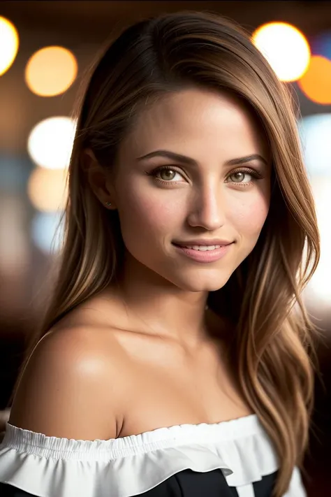 photo of seductive (d1annaagr0n:0.99), a woman as a sexy student, closeup portrait, (elegant sweter off-shoulder), at an (80s style) cantina sitting bar, (masterpiece:1.5) (photorealistic:1.1) (bokeh) (best quality) (detailed skin texture pores hairs:1.1) (intricate) (8k) (HDR) (wallpaper) (cinematic lighting) (sharp focus), (vivid atmosphere), (smiling:1.1)