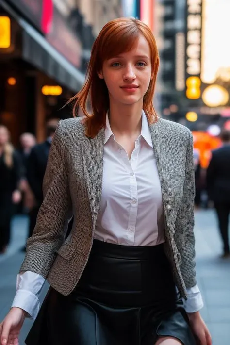 DEN_lollipop_ginger,
(walking down Hollywood boulevard, a busy street scene, public, bustling, crowds, wearing a skirt and blazer:1.1),
bokeh, f1.4, 40mm, photorealistic, raw, 8k, textured skin, skin pores, intricate details <lora:epi_noiseoffset2:1>, epiCRealism <lora:ClothingAdjuster3:-1>