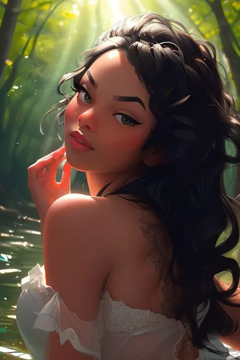 DEN_valentinaomi_SG,
walking by a river in a rich atmospheric (woodland forest:1.2) wearing hiking gear, (god rays:1.3), (atmospheric:1.1), scenic,
bokeh, f1.4, 40mm, photorealistic, raw, 8k, textured skin, skin pores, intricate details  <lora:epi_noiseoffset2:1>, epiCRealism <lora:ClothingAdjuster3:-1.0>