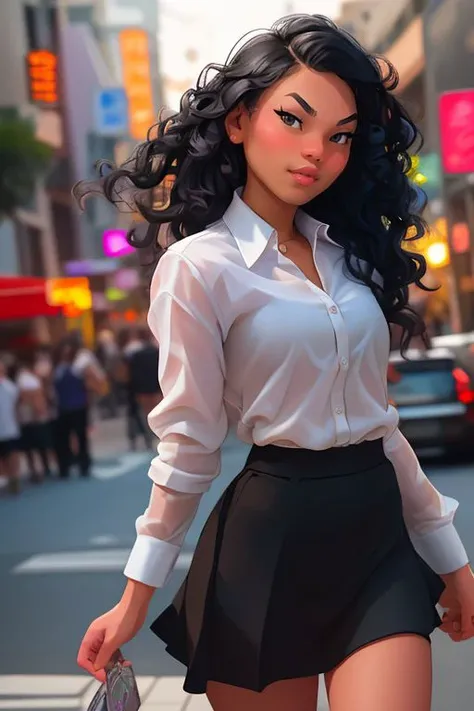 DEN_valentinaomi_SG,
walking down Hollywood boulevard, a busy street scene, public, bustling, crowds, wearing a skirt and blazer,
bokeh, f1.4, 40mm, photorealistic, raw, 8k, textured skin, skin pores, intricate details <lora:epi_noiseoffset2:1>, epiCRealism <lora:ClothingAdjuster3:-1.0>