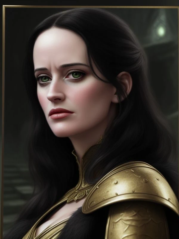 ((SFW)) 
Eva Green , high fantasy 
extremely detailed background, hyperreal, ultra realistic, professional portrait,